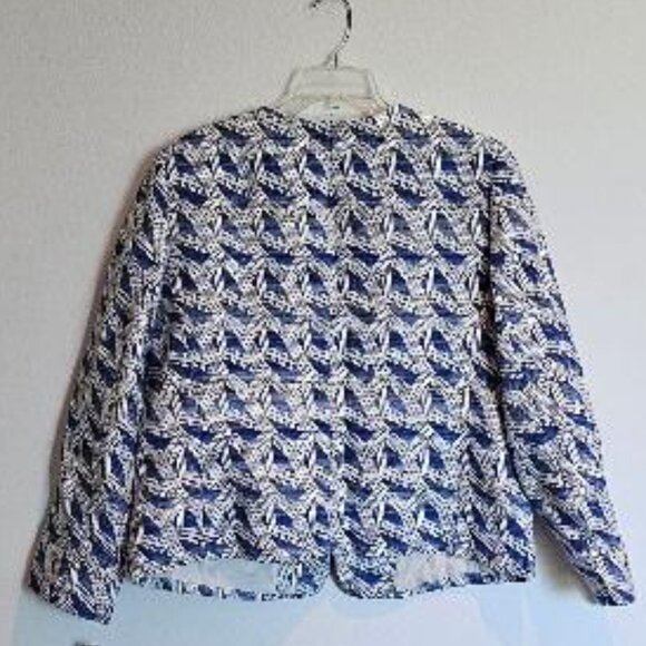 TAHARI Arthur S. Levine Women's Blue & White Jacket - Size 18 NWT - Picture 5 of 6